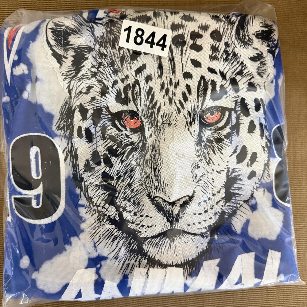 Def Leppard Shirt Mens XL Blue Tie Dye Animal 1987 Graphic Band Tee Music - Picture 7 of 7